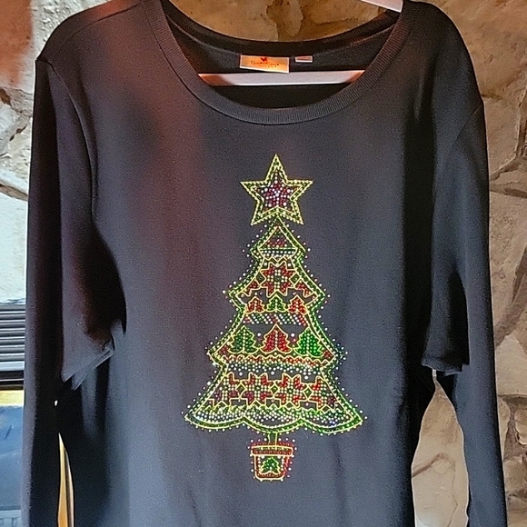 Quacker Factory 3X Fleece Christmas Sweatshirt NWOT - Picture 2 of 7
